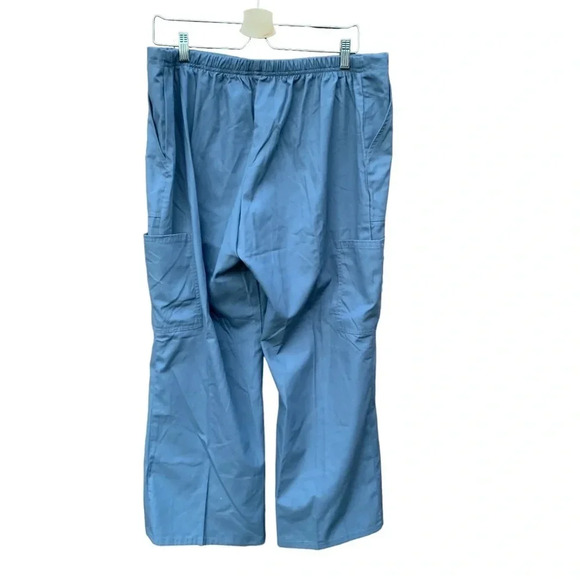 ScrubStar women's grey petite large scrub pants - Picture 3 of 3